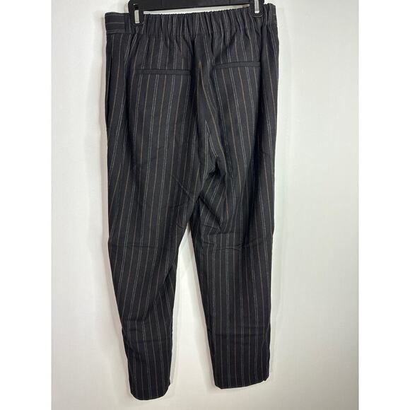 Vince. Womens Black Flannel Stripe Wool Blend Pants High Waisted Cropped Size M - Picture 8 of 14